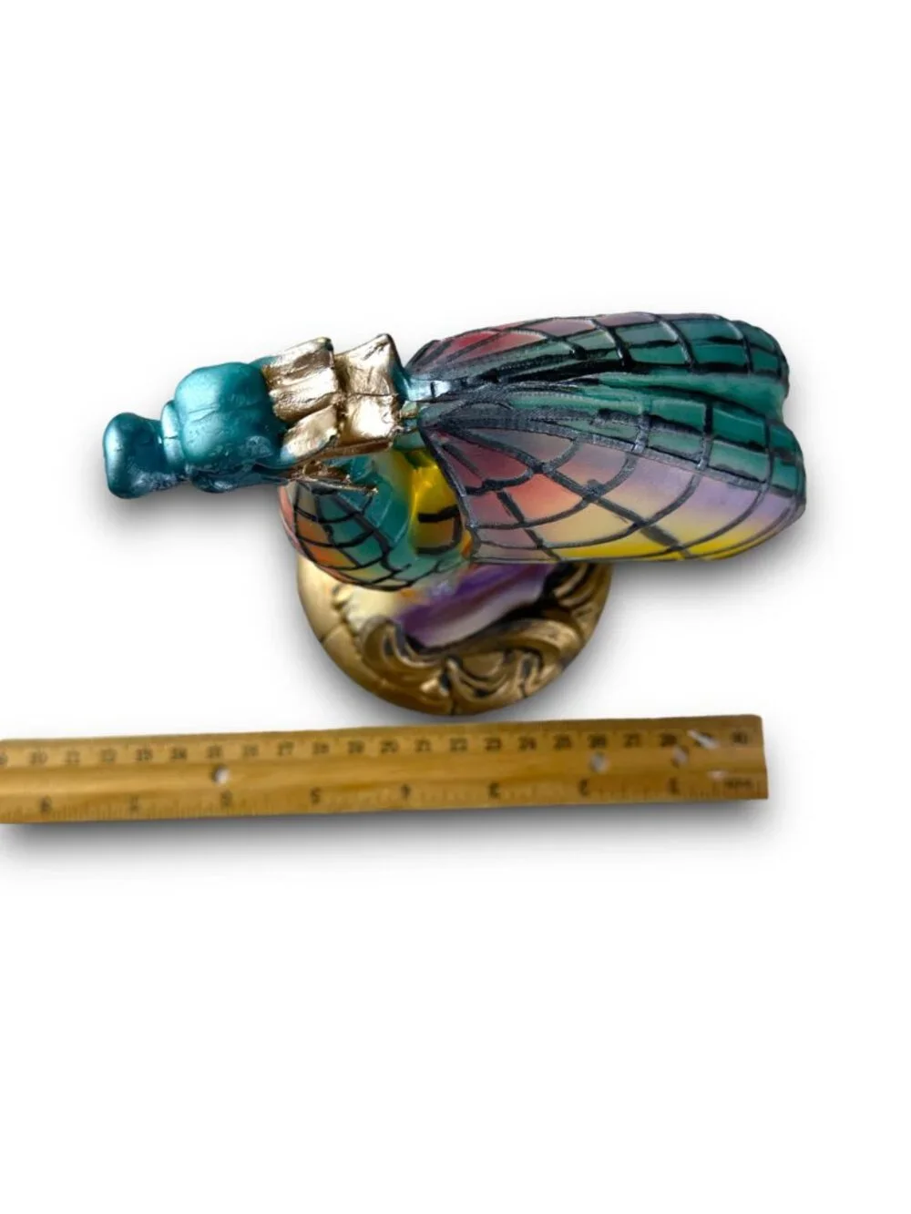 Hand-Painted Multicolor Dragon Lamp Figurine - 10
